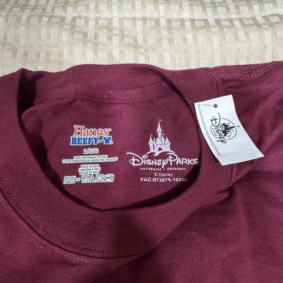 Disney Grumpy Dwarf Shirt Mens Large Maroon How About No T-Shirt Disney Park New - Picture 3 of 8